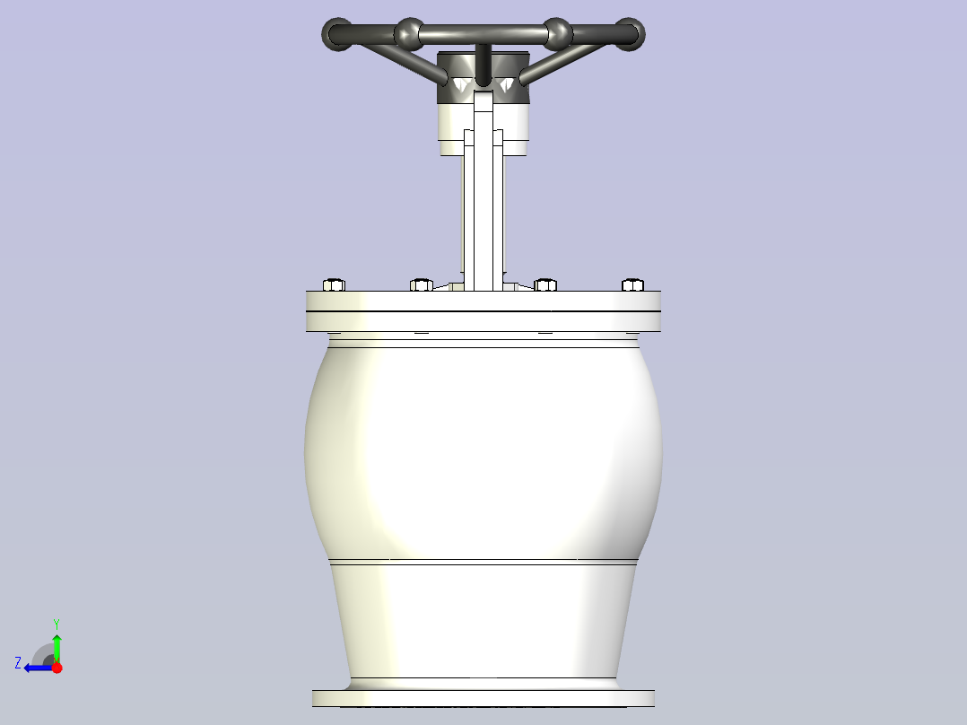 CB╱T 3087-1994[法兰铸钢直角出海阀B4200]右视图