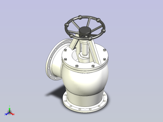 CB╱T 3087-1994[法兰铸钢直角出海阀B4200]正等轴测缩略图