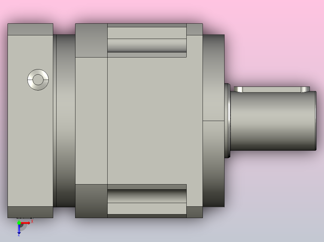 AB180-L1-S2-P2电机减速机俯视图