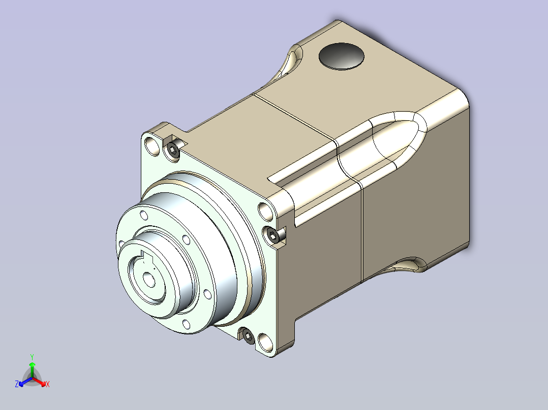 JSCC精研伺服减速机 60gbhf01正等轴测图