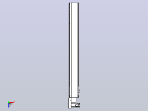 皮带直线轴半封闭可选导轨TPA-HNB-140D-120-L1100-ML-C-P40-N3俯视缩略图