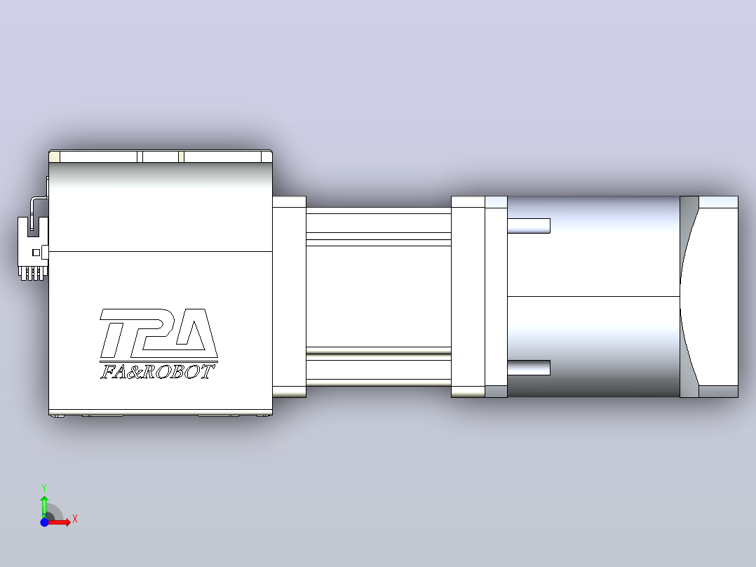 带式直线轴半闭式TPA-ONB-100-232-L1050-DL-J90-N3前视图