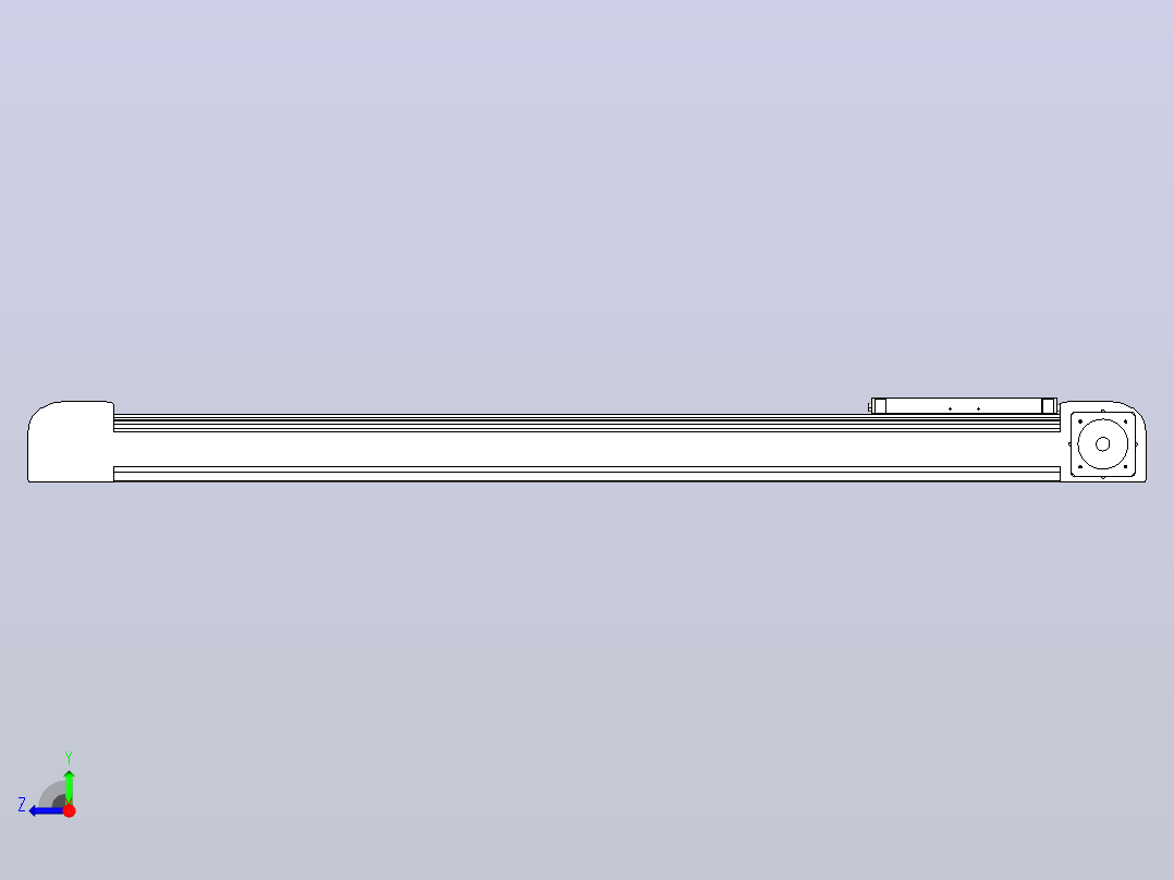 带式直线轴半闭式TPA-ONB-100-232-L1050-DL-J90-N3右视图