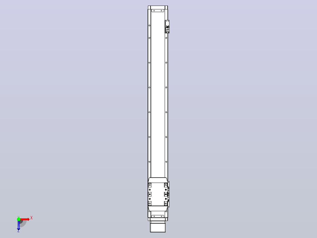 滚珠丝杠直线轴内置导轨TPA-GCR-80-1610C-L650-MP-M40-N3俯视图