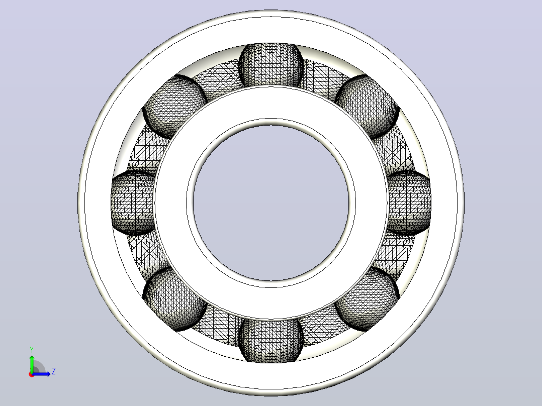 SKF 3305A，双列角接触球轴承左视图