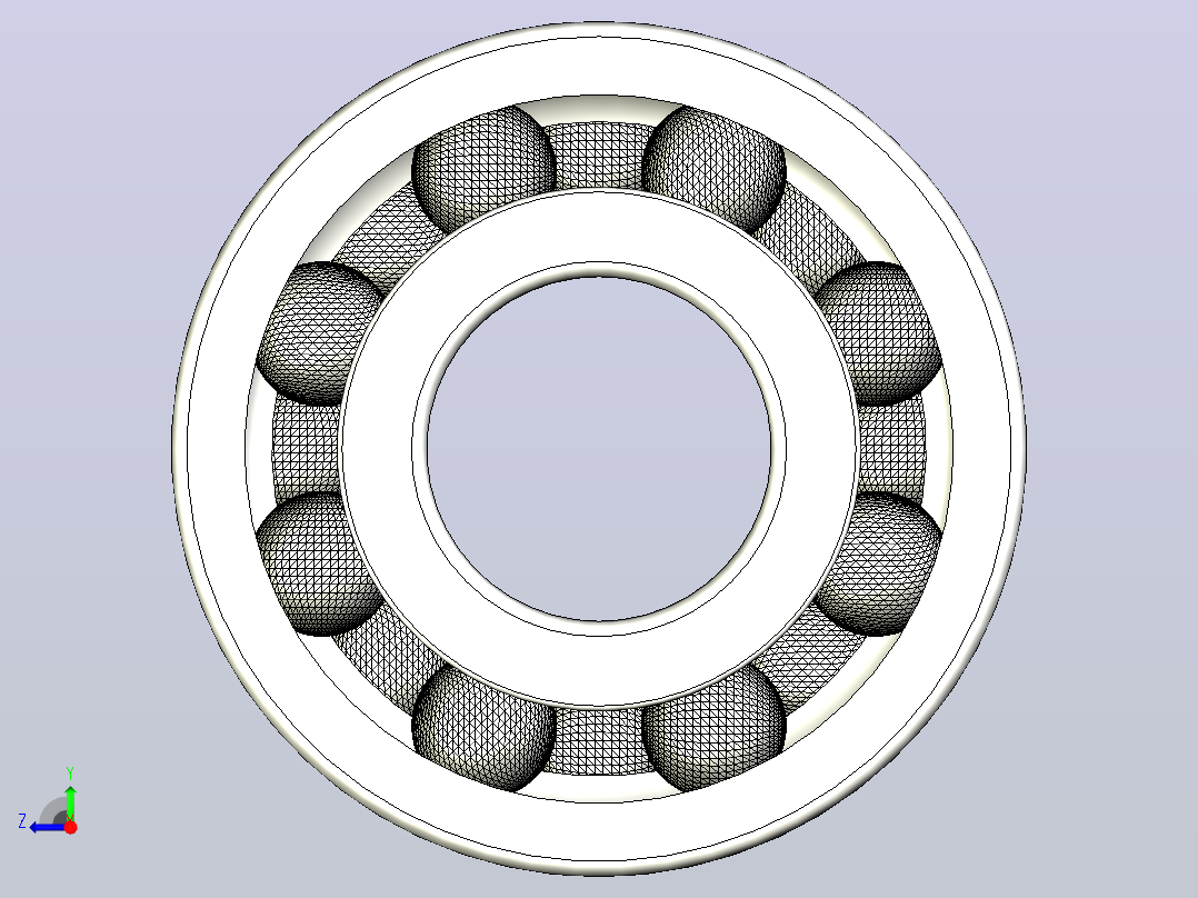 SKF 3305A，双列角接触球轴承右视图