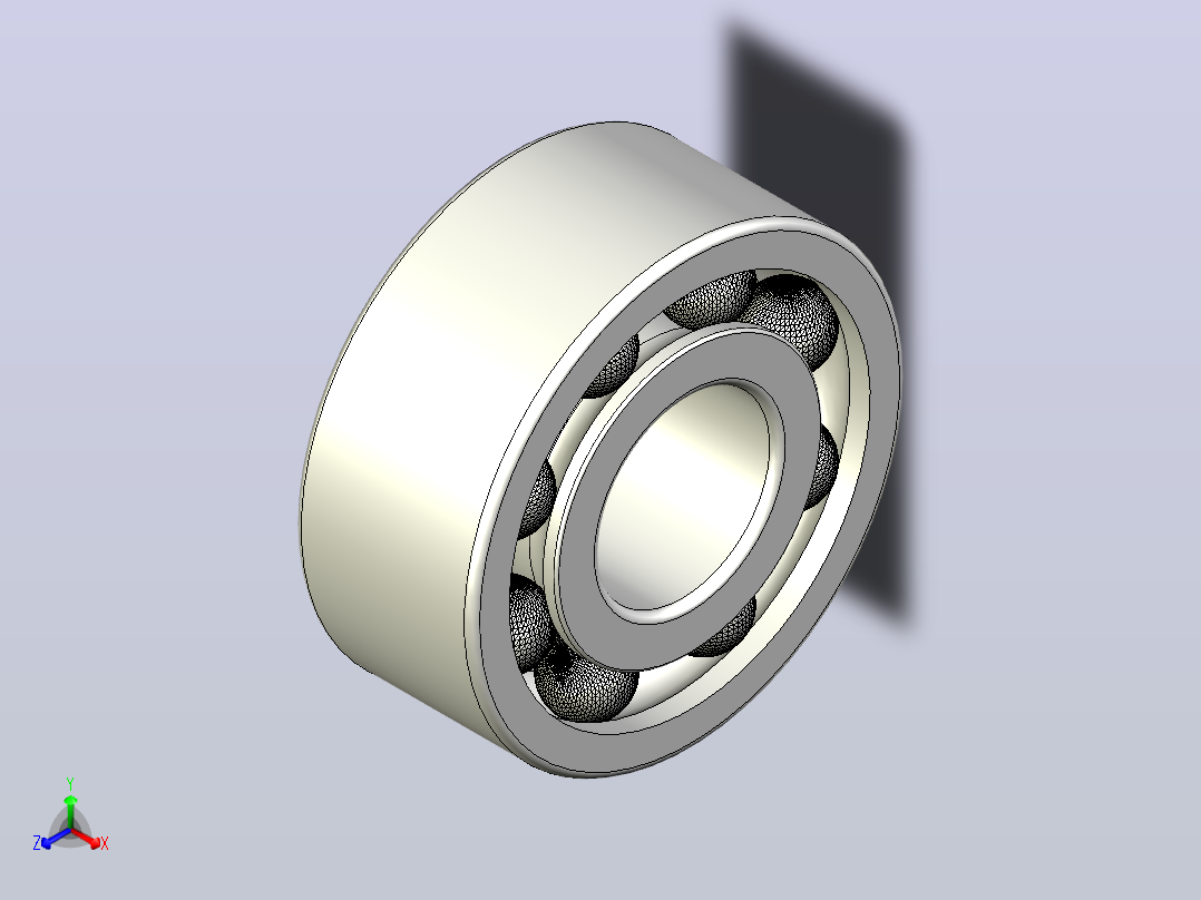 SKF 3305A，双列角接触球轴承正等轴测图
