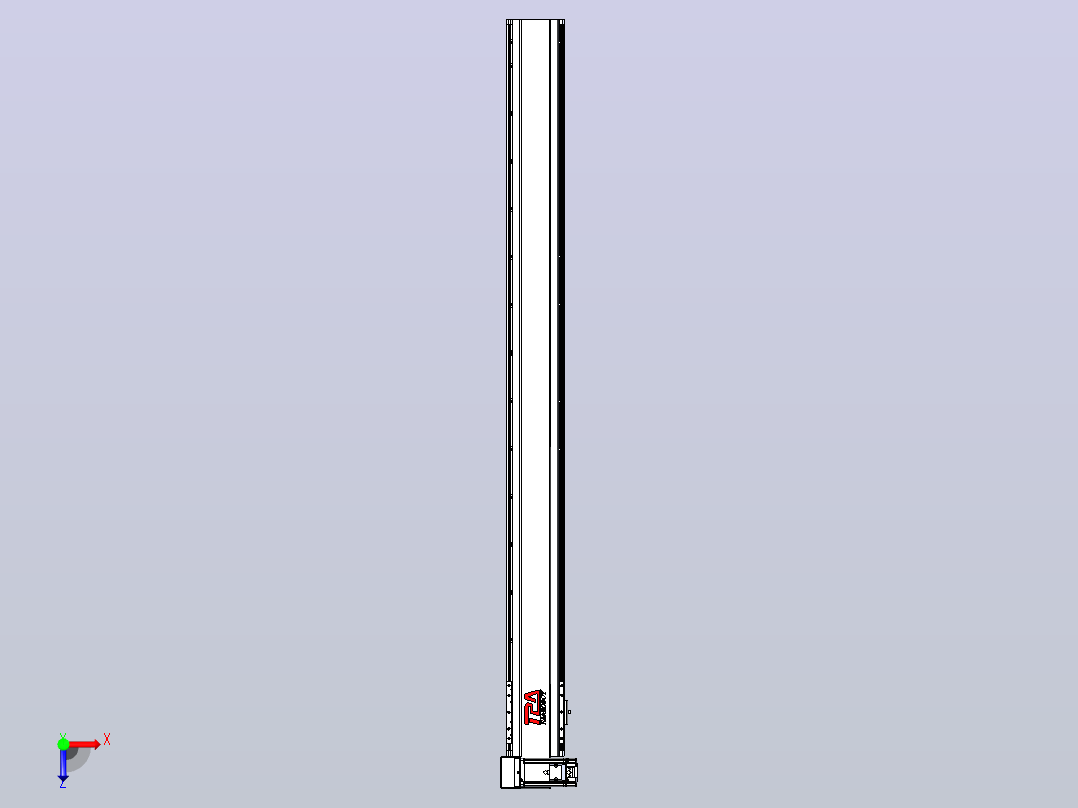 皮带直线轴半封闭可选导轨TPA-HNB-120D-110-L1300-LU-C-P40-N3俯视图