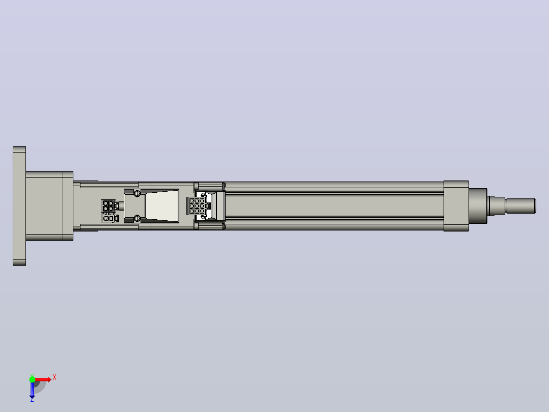 轻载电动缸TPA-ESR25-1002C-L200-MR-FB-W-P10-C3俯视图