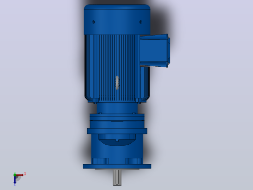 RXF67法兰轴伸式安装斜齿轮减速机RX67-Y1.5-4P-90L-M1-0°-Φ200俯视缩略图