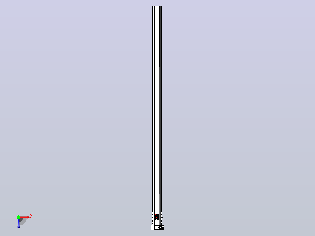 皮带直线轴半封闭可选导轨TPA-HNB-120D-110-L2450-LU-C-P40-N3俯视图