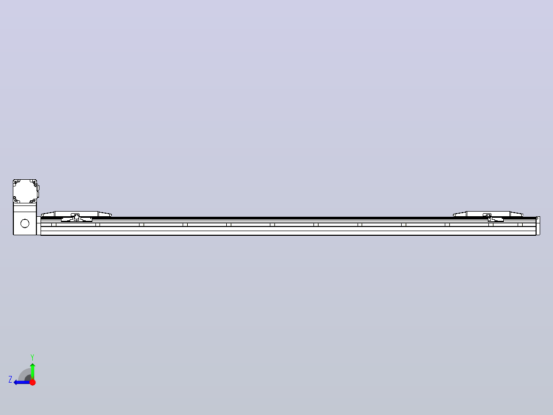 皮带直线轴双滑块型TPA-GCBS-150-P80-L575-LU-M75-N3右视图