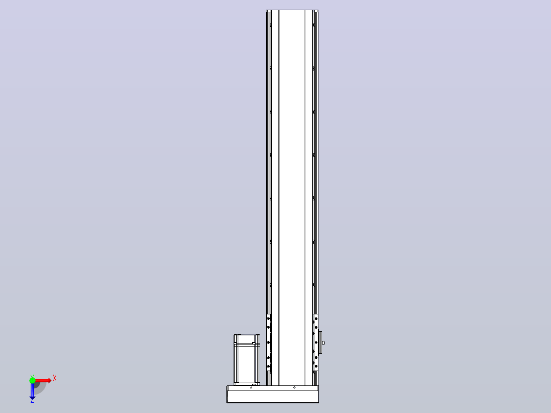 日规模组半封闭丝杆TPA-HNR-120D-1610C-L650-ML-C-P40-N3俯视图