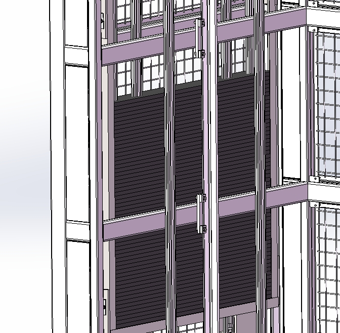 重型往复式提升机(双层)3D数模图纸 Solidworks设计