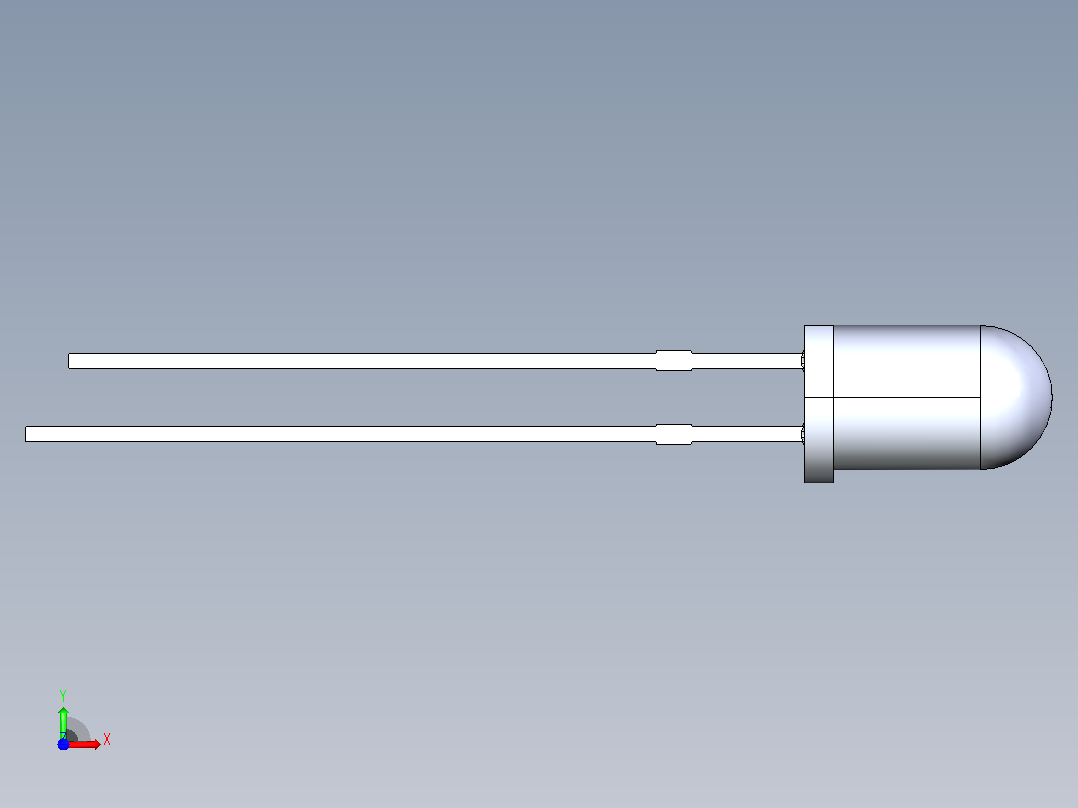 LED 灯模型前视图