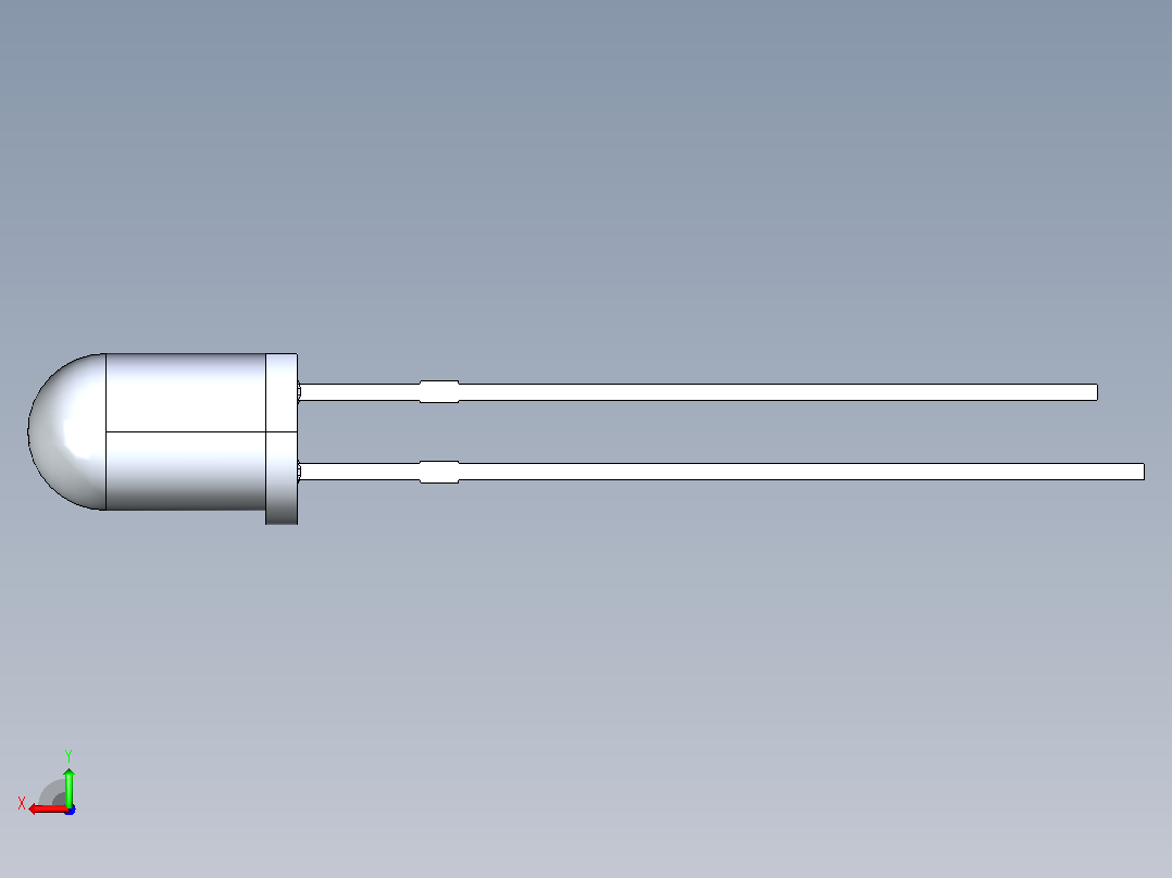 LED 灯模型后视图