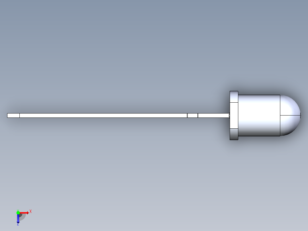 LED 灯模型俯视图