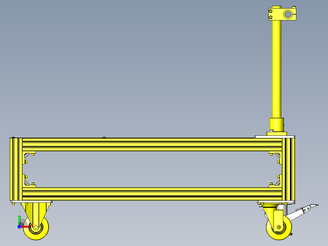 铝框台车前视图