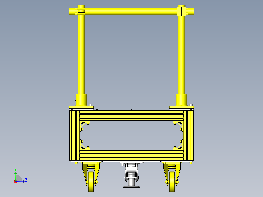 铝框台车左视图