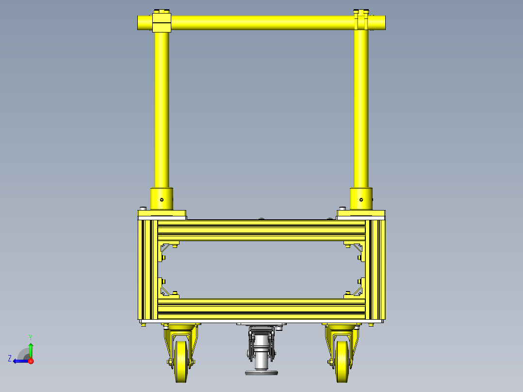 铝框台车右视图