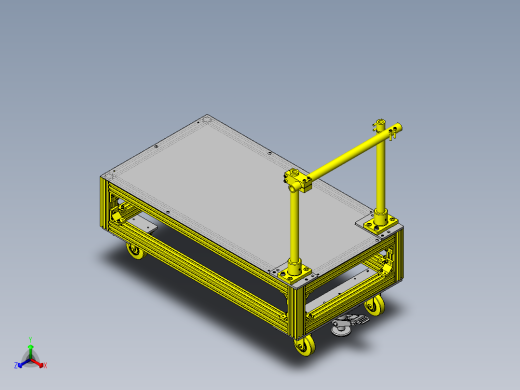 铝框台车正等轴测缩略图