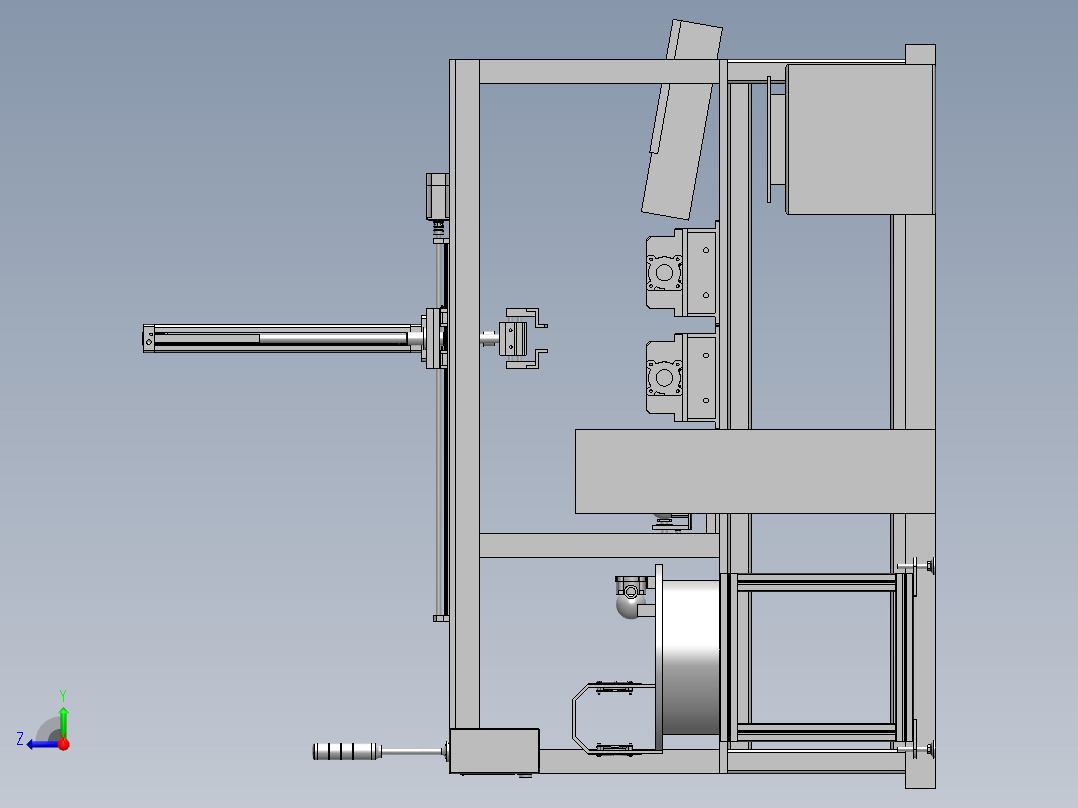 实验平台总装右视图