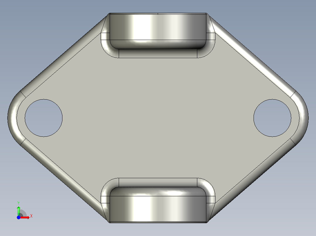 托座支架3D模型前视图