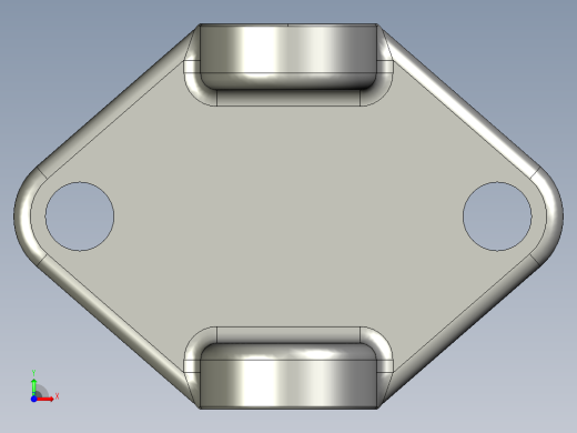 托座支架3D模型前视缩略图