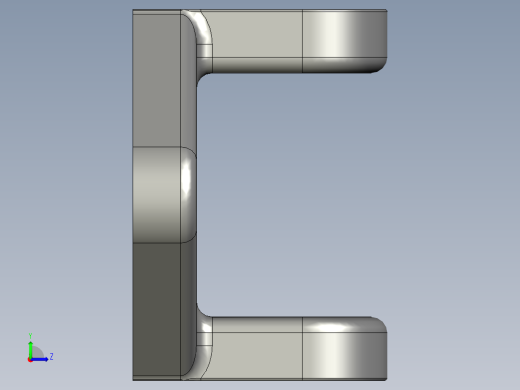 托座支架3D模型左视缩略图