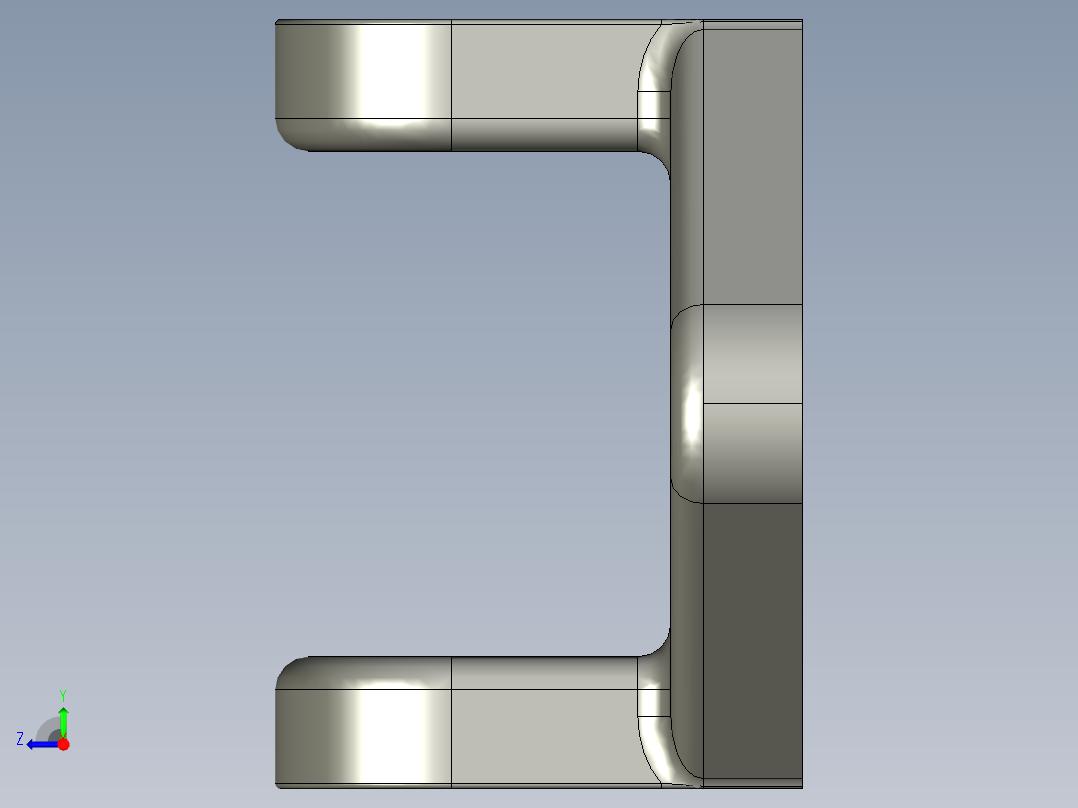 托座支架3D模型右视图