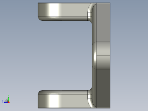 托座支架3D模型右视缩略图