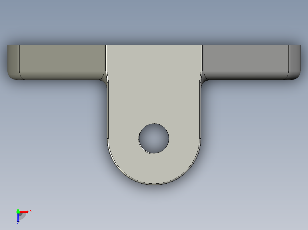 托座支架3D模型俯视图