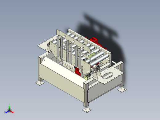 发动机倾斜装置滚筒输送机