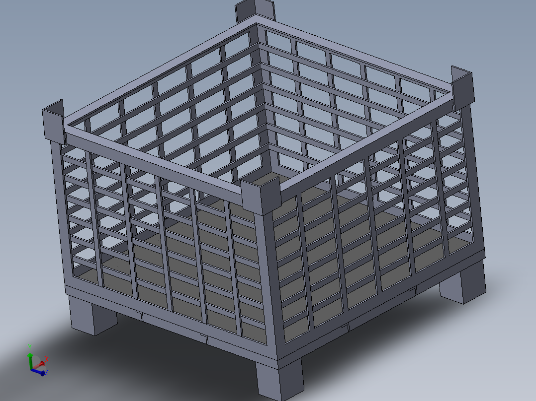 型钢垃圾筐废料箱
