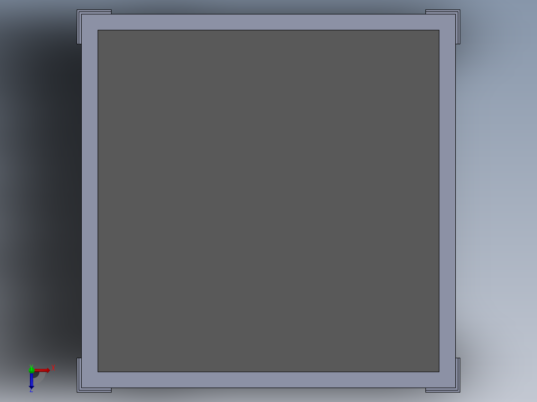 型钢垃圾筐废料箱俯视图