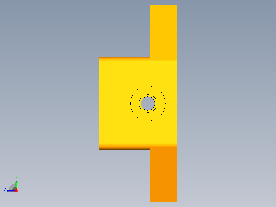 拨叉铣面夹具（CAD图+UG三维）右视图