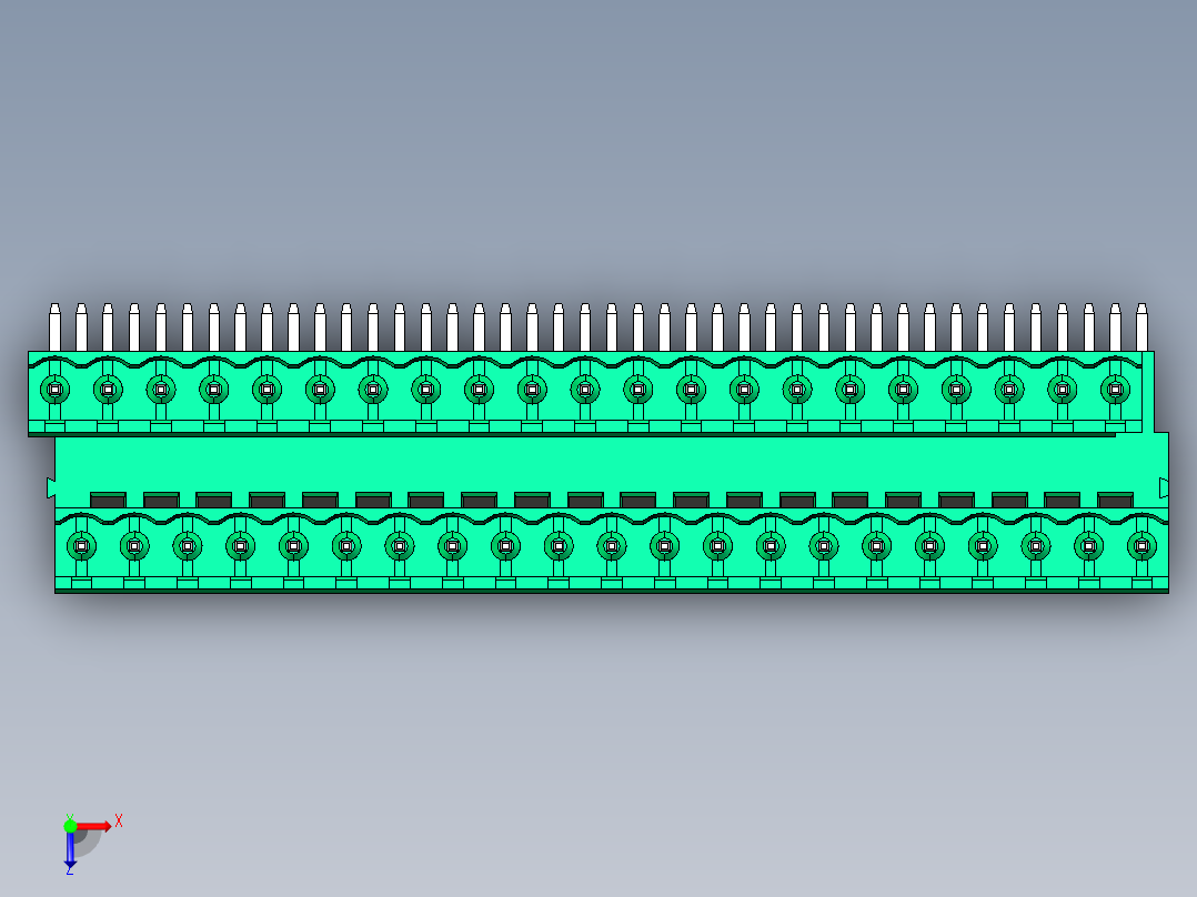 DEGSON 2EDG 系列 5.08mm 可插拔接线端子组-2EDGRT-5.08-42P-14-00AH俯视图