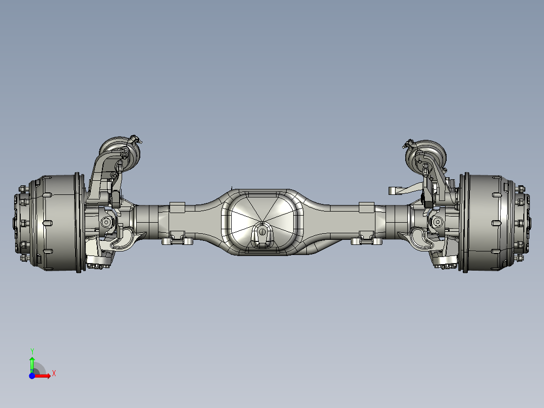 8t-转向驱动桥三维图前视图