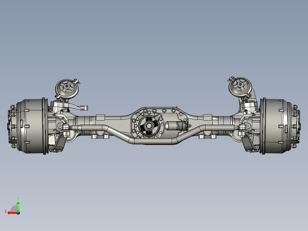 8t-转向驱动桥三维图后视图