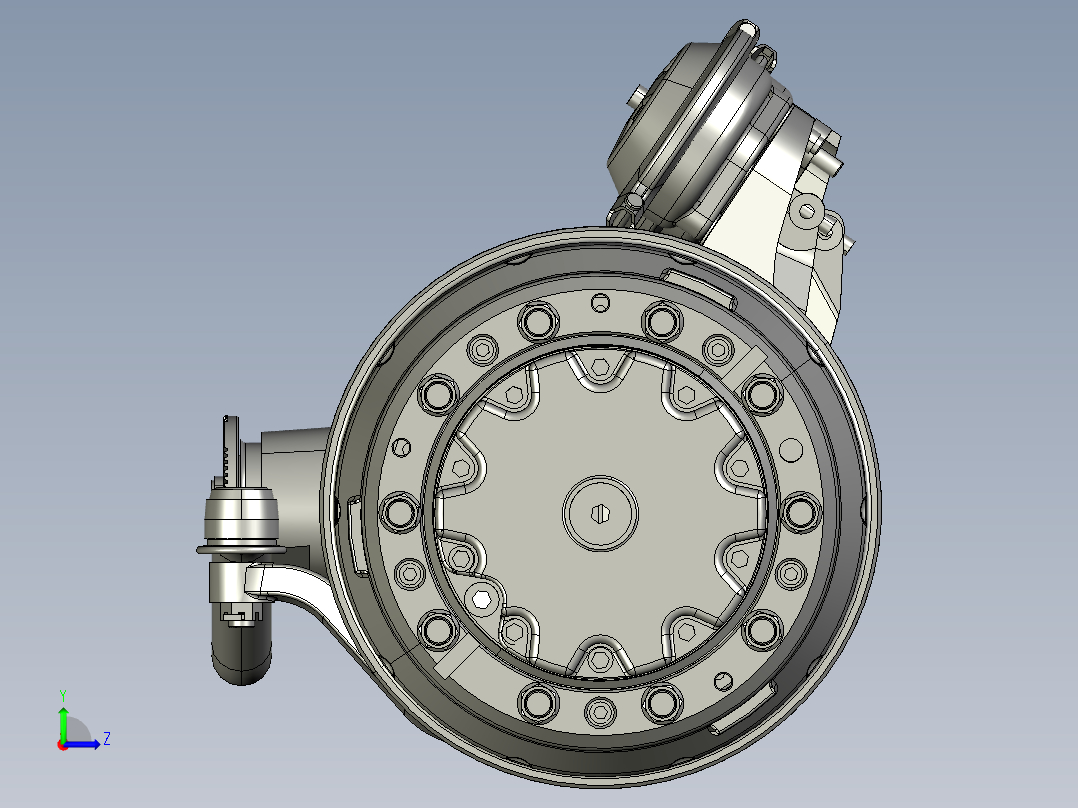 8t-转向驱动桥三维图左视图