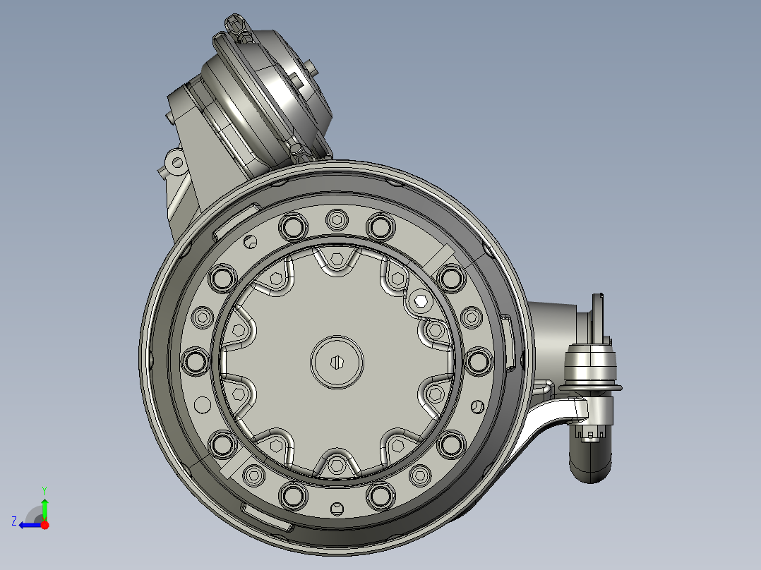 8t-转向驱动桥三维图右视图