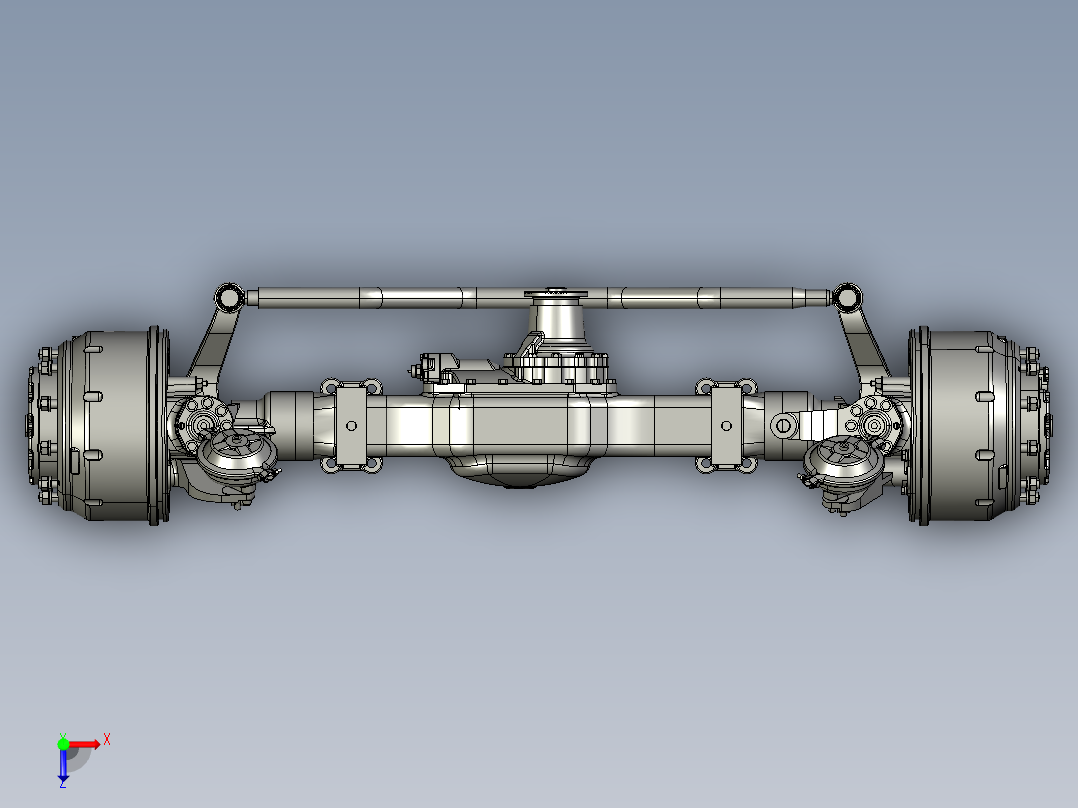 8t-转向驱动桥三维图俯视图