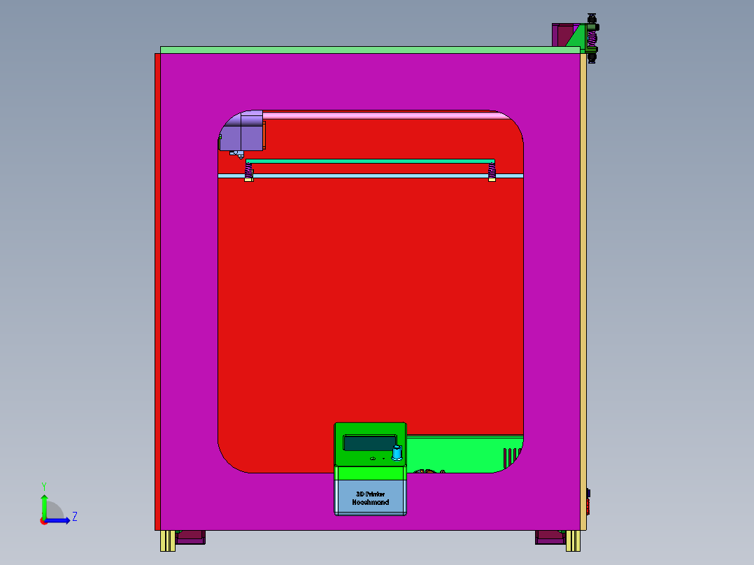 三维碳纤维整机打印机左视图