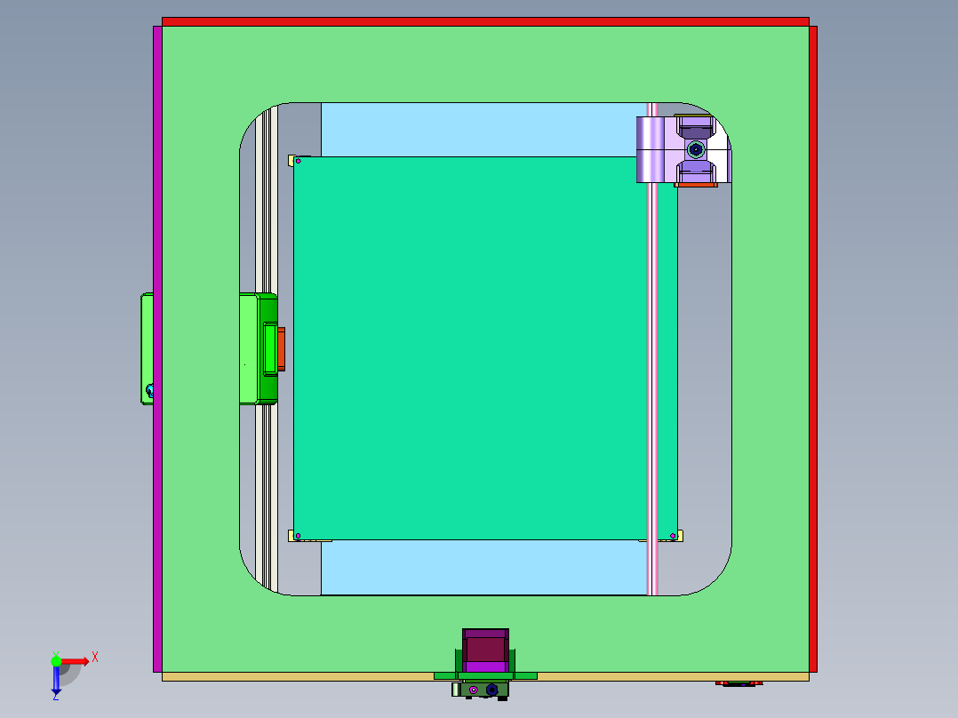 三维碳纤维整机打印机俯视图