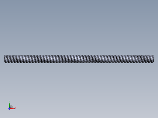 公制 （ISO） 梯形螺钉-TR11x2x200.SLDPRT前视缩略图