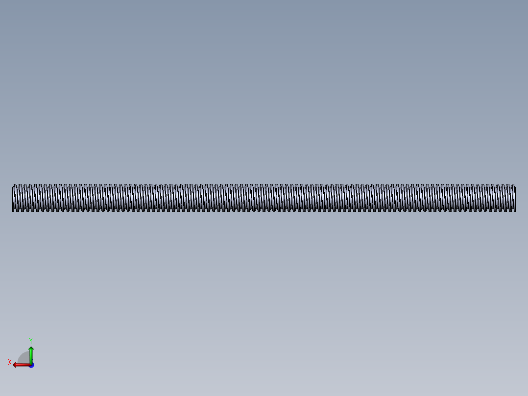 公制 （ISO） 梯形螺钉-TR11x2x200.SLDPRT后视图