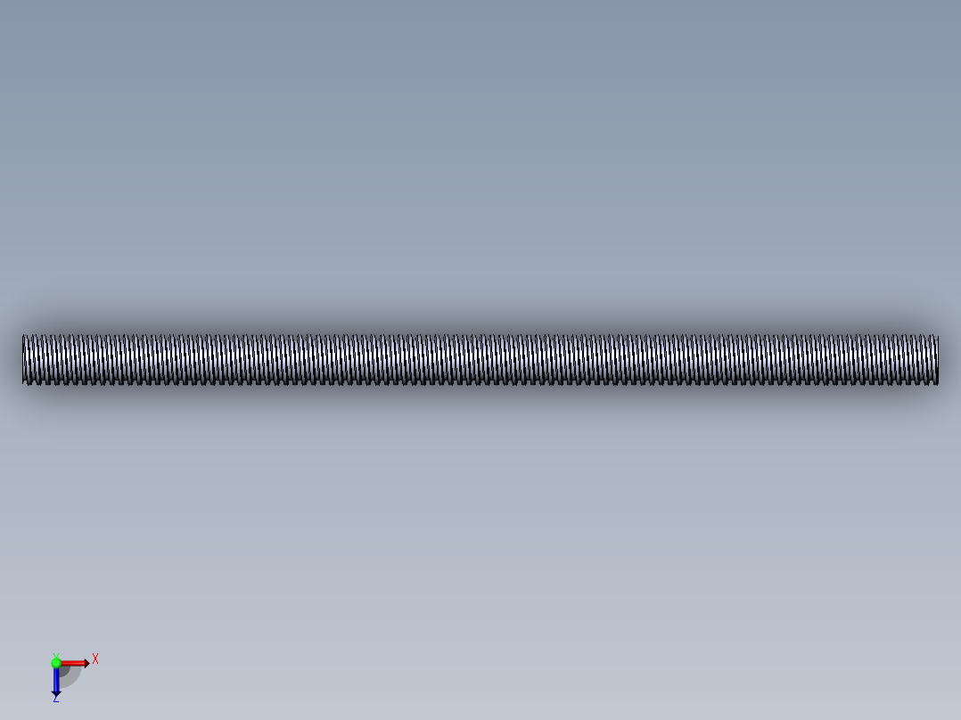 公制 （ISO） 梯形螺钉-TR11x2x200.SLDPRT俯视图