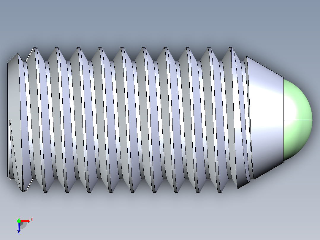 公制球形弹簧柱塞-DME SET SCREW SPRING BALL PLUNGER M10 x 19 .STEP俯视图