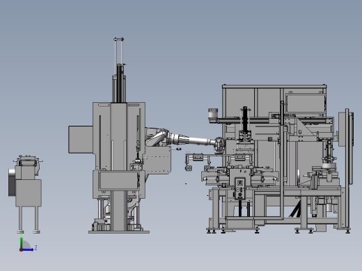 电机转换器组装机3D模型左视缩略图