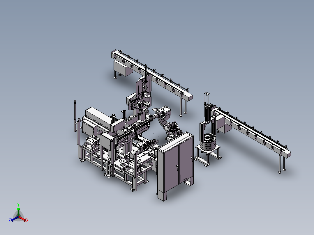 电机转换器组装机3D模型正等轴测图
